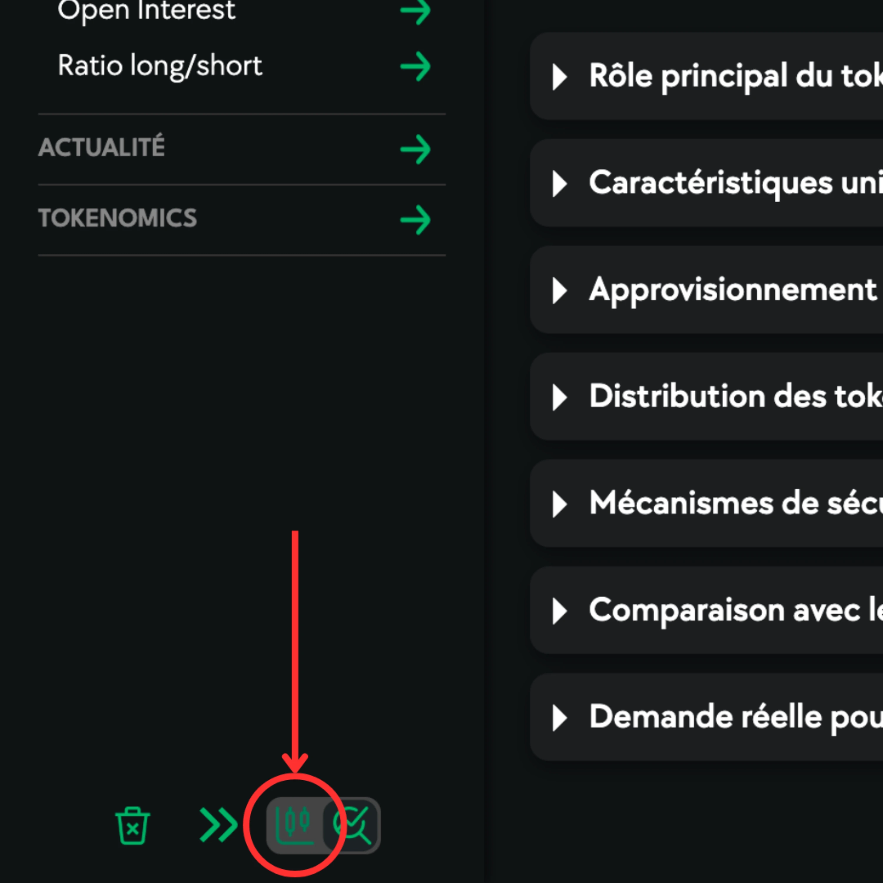 graphique de trading avec Lucy