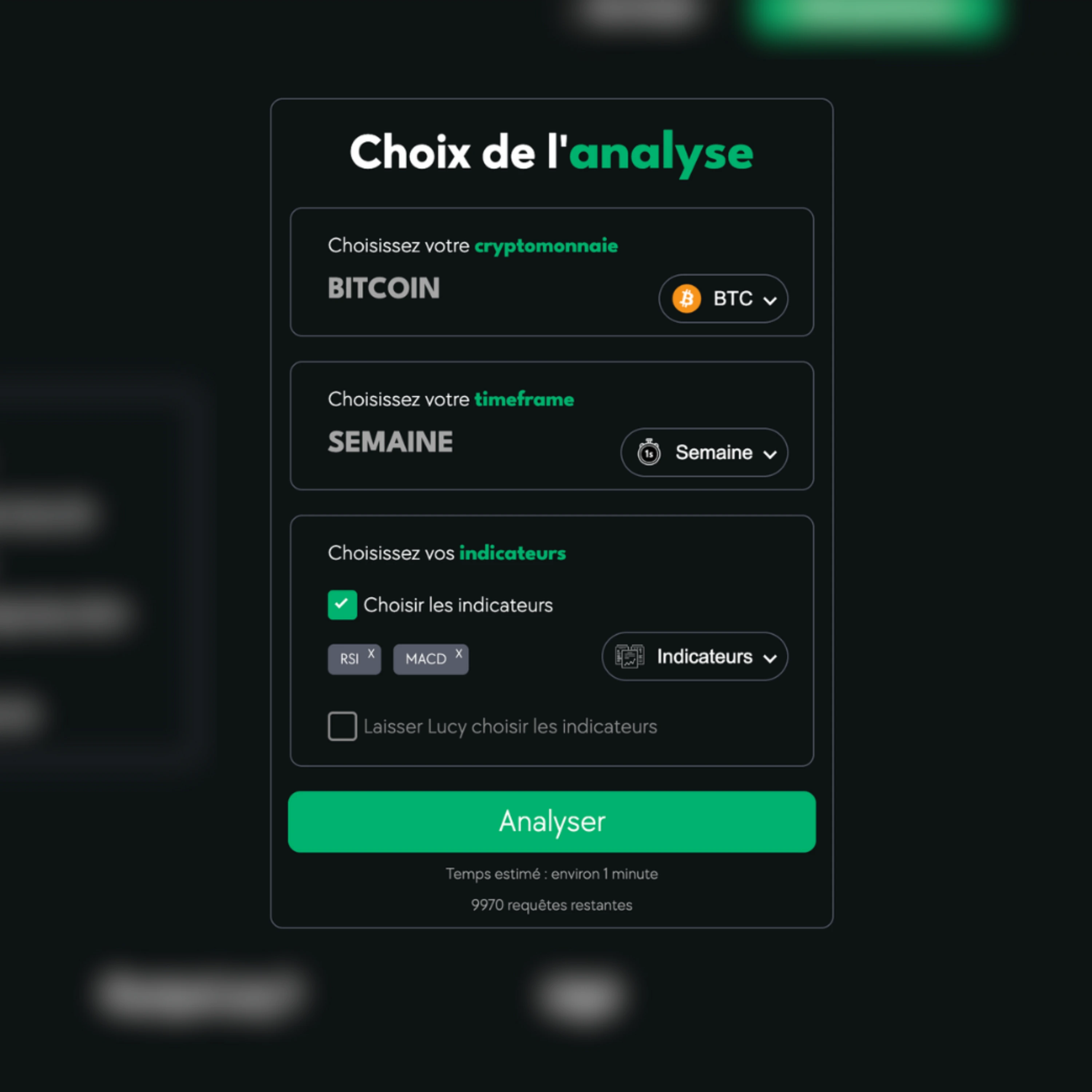 graphique de trading avec Lucy